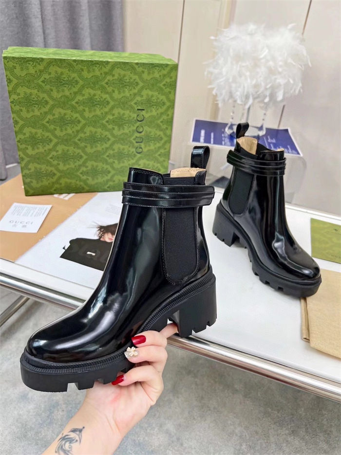 Gucci Ankle Boots Leather with Logo