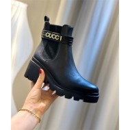 Gucci Ankle Boots Leather with Logo