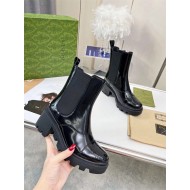 Gucci Ankle Boots Leather Elastic