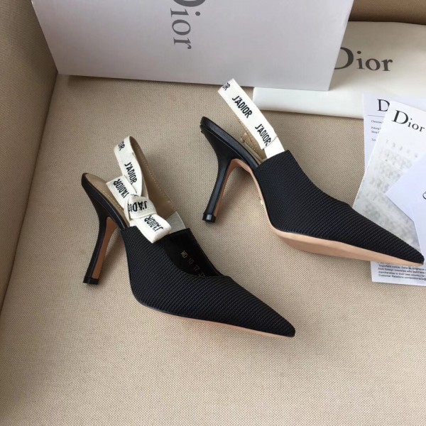 Dior J ADior Pumps In Black Technical Canvas