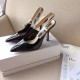 Dior J'ADior Slingback Pumps In Black Patent Leather