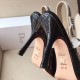 Dior J'ADior Slingback Pumps In Black Patent Leather