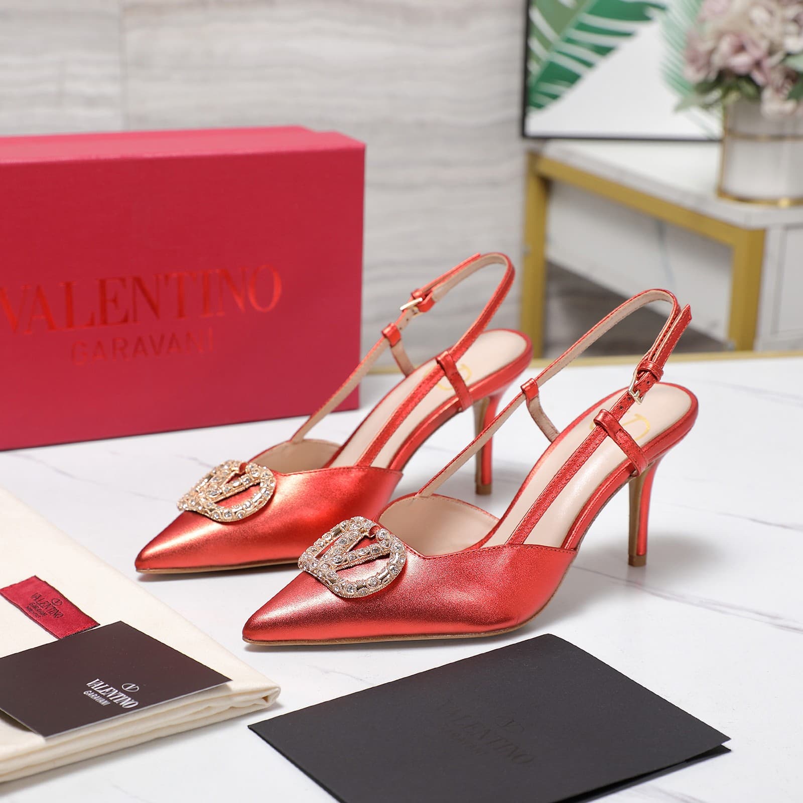 Valentino Women's Slingback Pumps 80mm