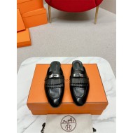 Hermes Mules Oz Fringed