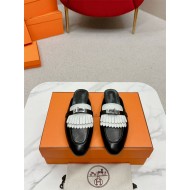 Hermes Mules Oz Fringed