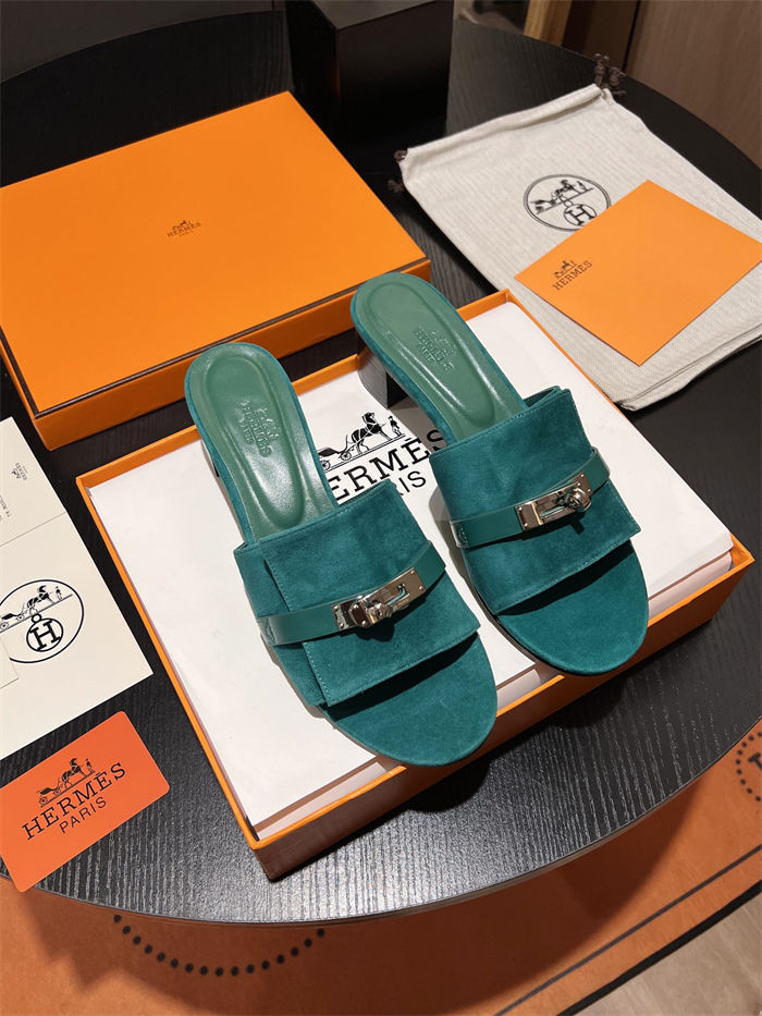 Hermes Giulia Sandals 45MM Suede