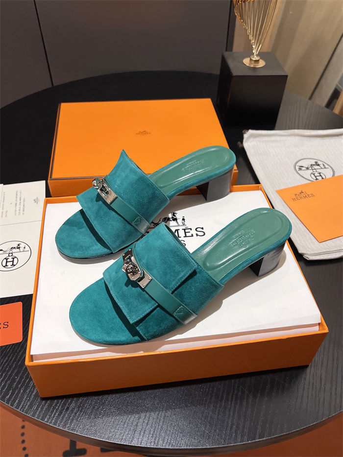 Hermes Giulia Sandals 45MM Suede