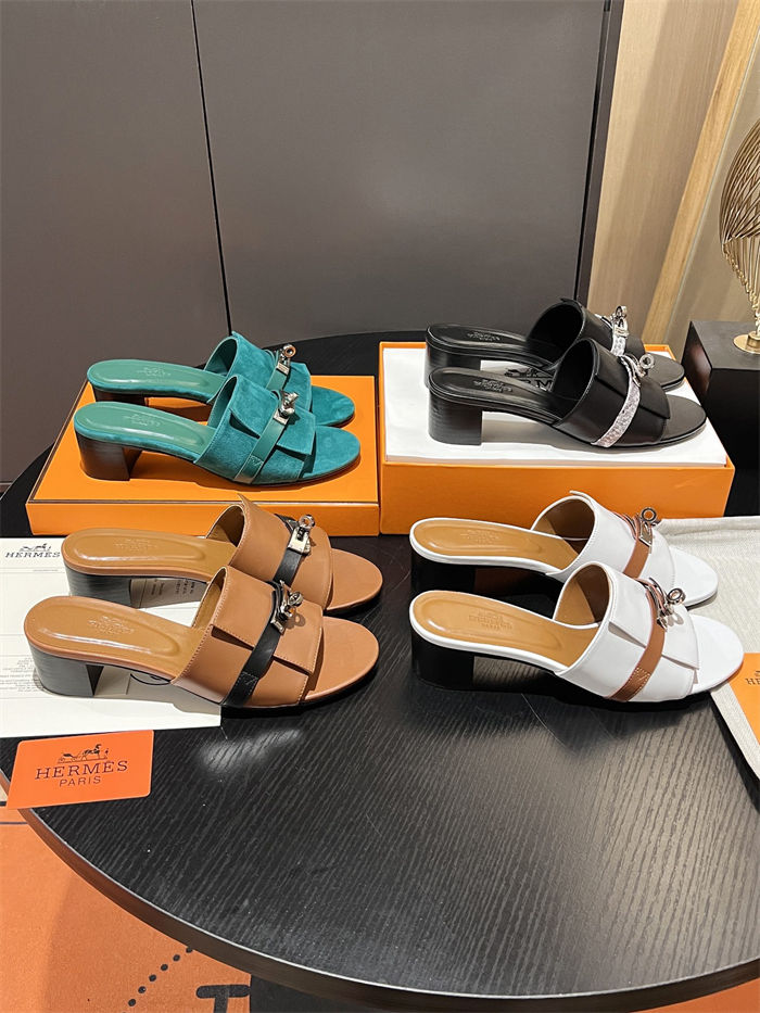 Hermes Giulia Sandals 45MM Suede