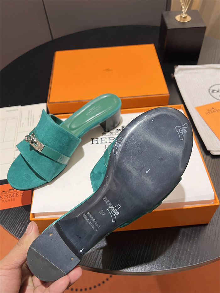 Hermes Giulia Sandals 45MM Suede