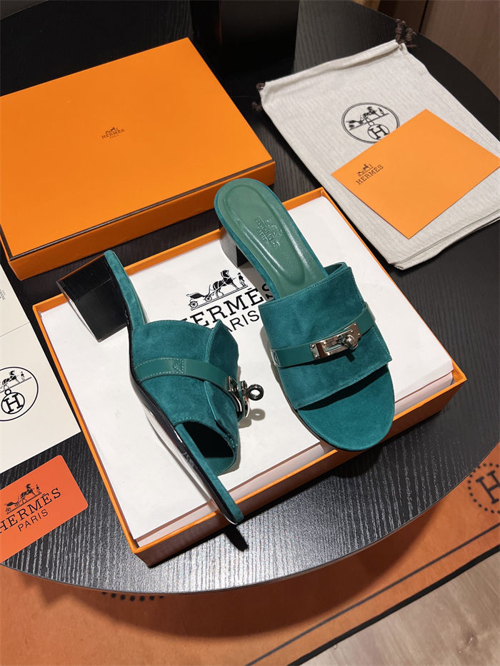 Hermes Giulia Sandals 45MM Suede