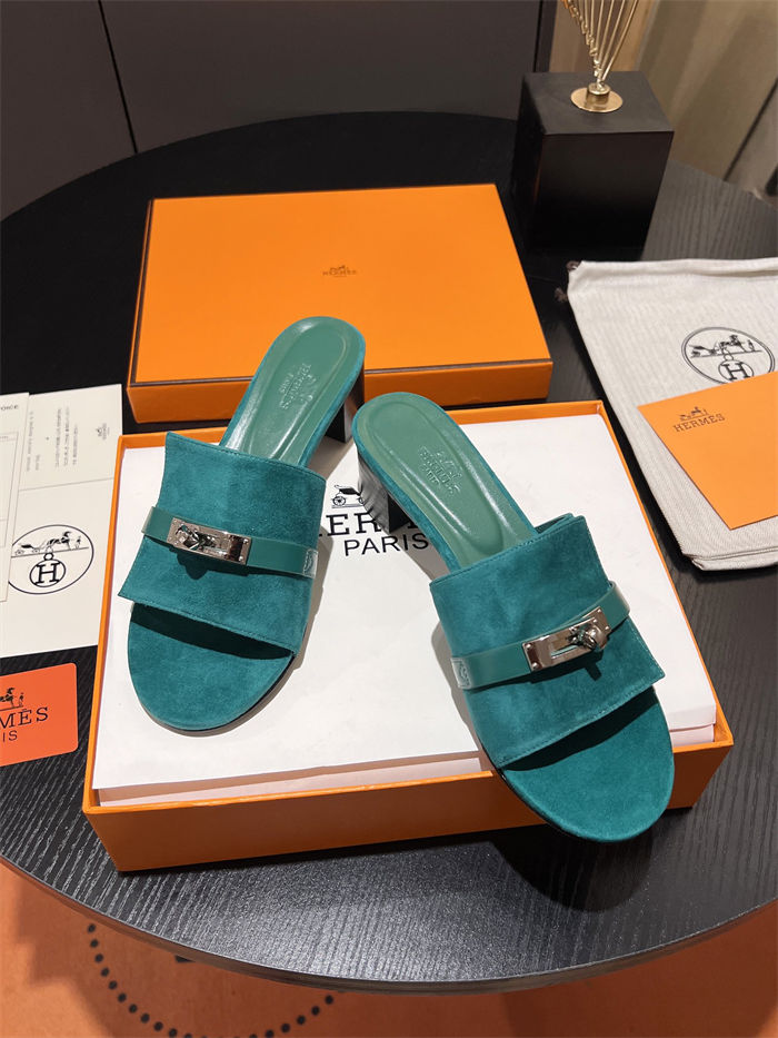 Hermes Giulia Sandals 45MM Suede