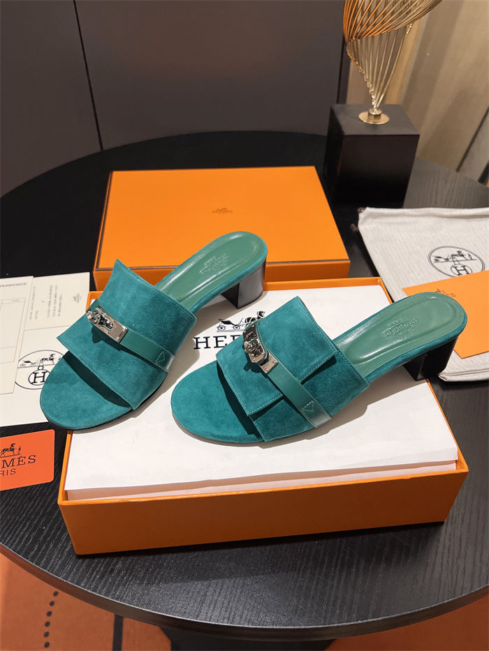 Hermes Giulia Sandals 45MM Suede