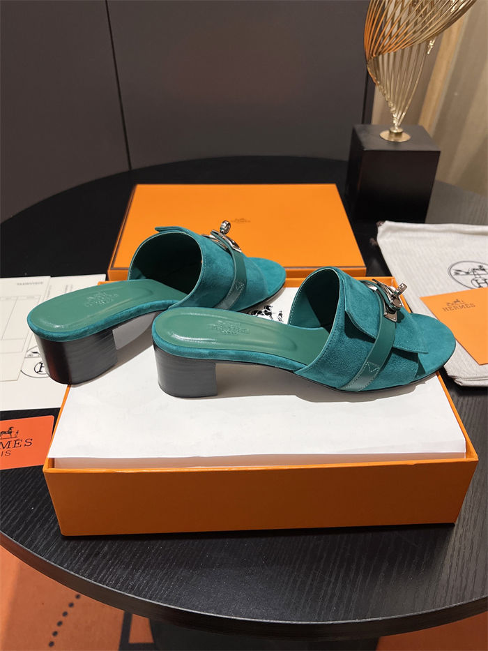 Hermes Giulia Sandals 45MM Suede