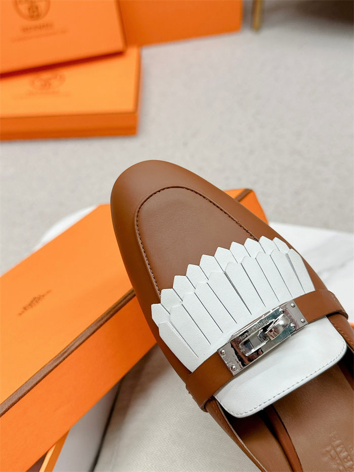 Hermes Mules Oz Fringed