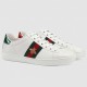 Gucci White Women Ace Embroidered Bee Sneaker