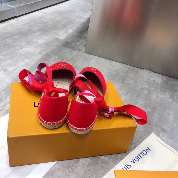 Louis Vuitton LV Escale Starboard Flat Espadrille Red