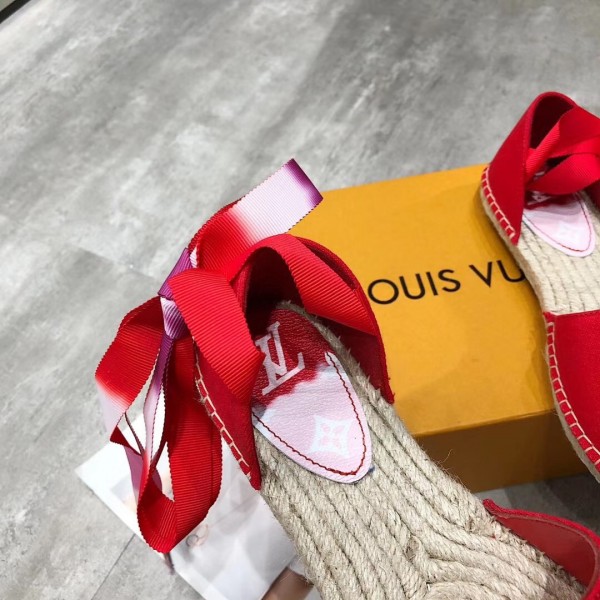 Louis Vuitton LV Escale Starboard Flat Espadrille Red