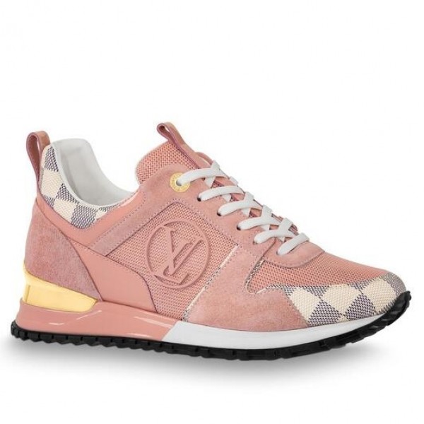 Louis Vuitton Pink Run Away Sneaker Damier Azur Canvas