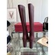 VALENTINO GARAVANI VLOGO Knee Boots in Red Leather