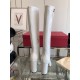 VALENTINO GARAVANI VLOGO Bold 100 leather Knee Boots in White 