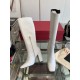 VALENTINO GARAVANI VLOGO Bold 100 leather Knee Boots in White 