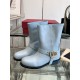 VALENTINO Vlogo Signature Calfskin Ankle Boot for Woman in White