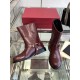 VALENTINO Vlogo Signature Calfskin Ankle Boot for Woman in Dark Red