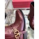 VALENTINO Vlogo Signature Calfskin Ankle Boot for Woman in Dark Red