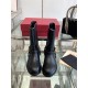 VALENTINO Vlogo Signature Calfskin Ankle Boot for Woman in Black 