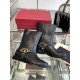 VALENTINO Vlogo Signature Calfskin Ankle Boot for Woman in Black 