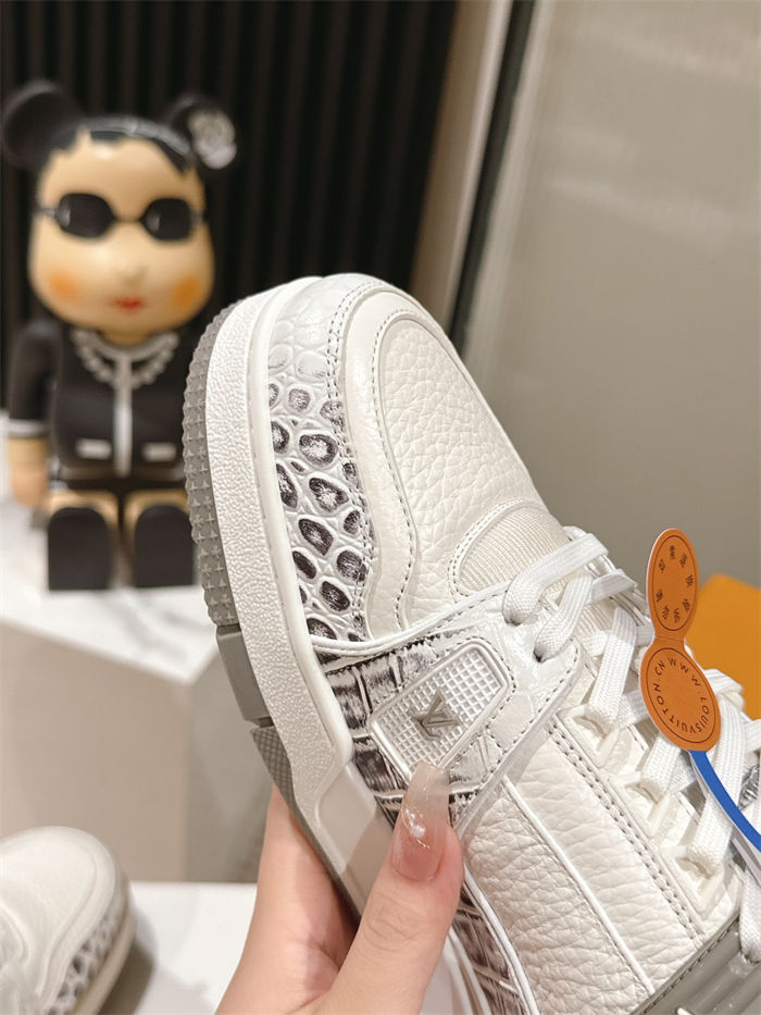 Louis Vuitton Men LV Trainer Sneaker Crocodile