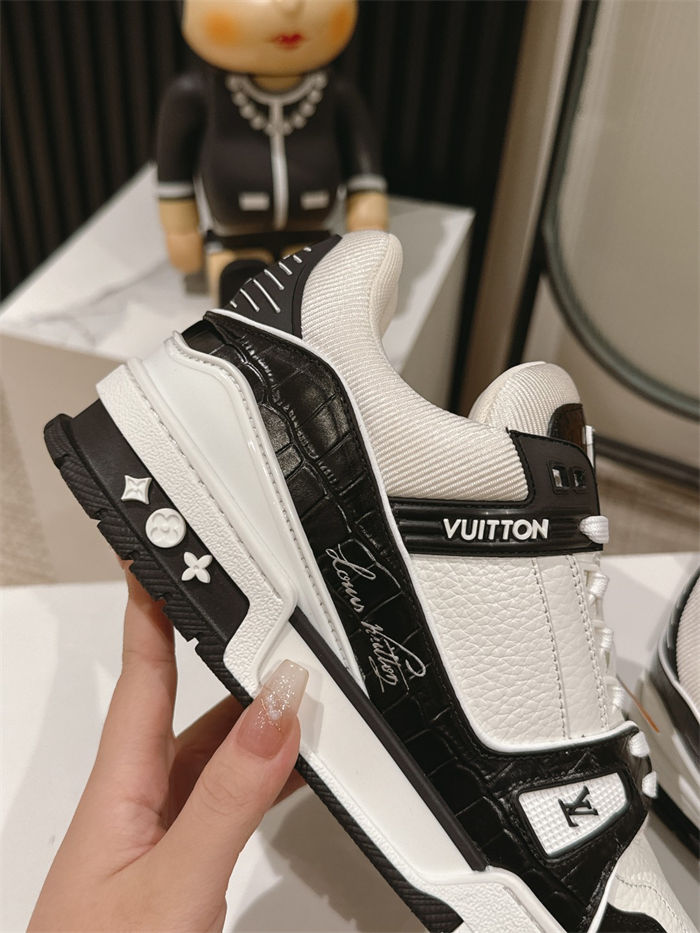 Louis Vuitton Men LV Trainer Sneaker Crocodile