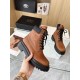 Prada Leather and Re-Nylon Booties Brown