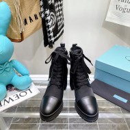 Prada Re-Nylon and Leather Booties