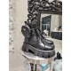 Prada Monolith Leather and Re-Nylon Boots with Pouch