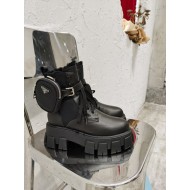 Prada Monolith Leather and Re-Nylon Boots with Pouch