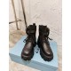 Prada Monolith Leather and Re-Nylon Boots with Pouch