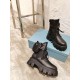 Prada Monolith Leather and Re-Nylon Boots with Pouch