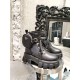 Prada Monolith Leather and Re-Nylon Boots with Pouch