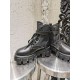 Prada Monolith Leather and Re-Nylon Boots with Pouch