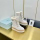 Prada Suede Shearling Flatform Ranger Boots