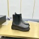 Prada Leather Chelsea Ankle Boots