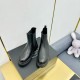 Prada Leather Chelsea Ankle Boots