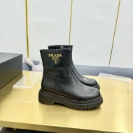 Prada Leather Chelsea Ankle Boots