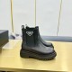 Prada Leather Chelsea Ankle Boots