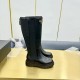 Prada Leather Chelsea Knee-High Boots