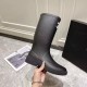 Chanel Rain Wellington Rubber Boots in Black