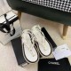 Chanel Lambskin Chain CC Thong Espadrille Sandals