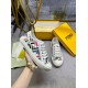 Fendi Domino Multicolor embroidered canvas low-tops