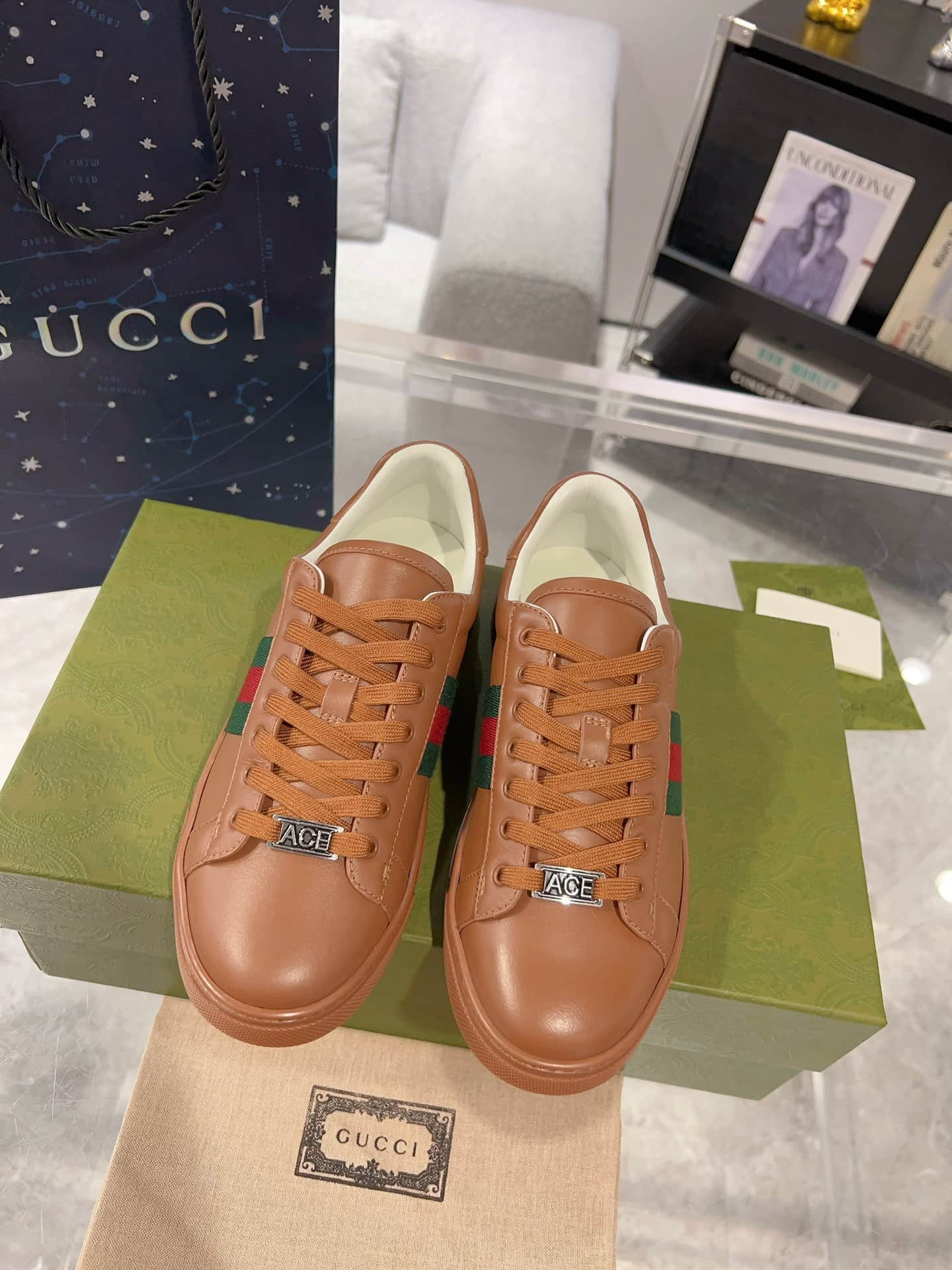 Gucci Ace Men Women Low-top Sneaker 